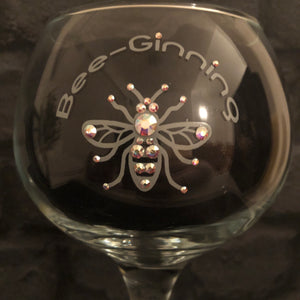 Swarovski Crystal Embellished Gin Glass